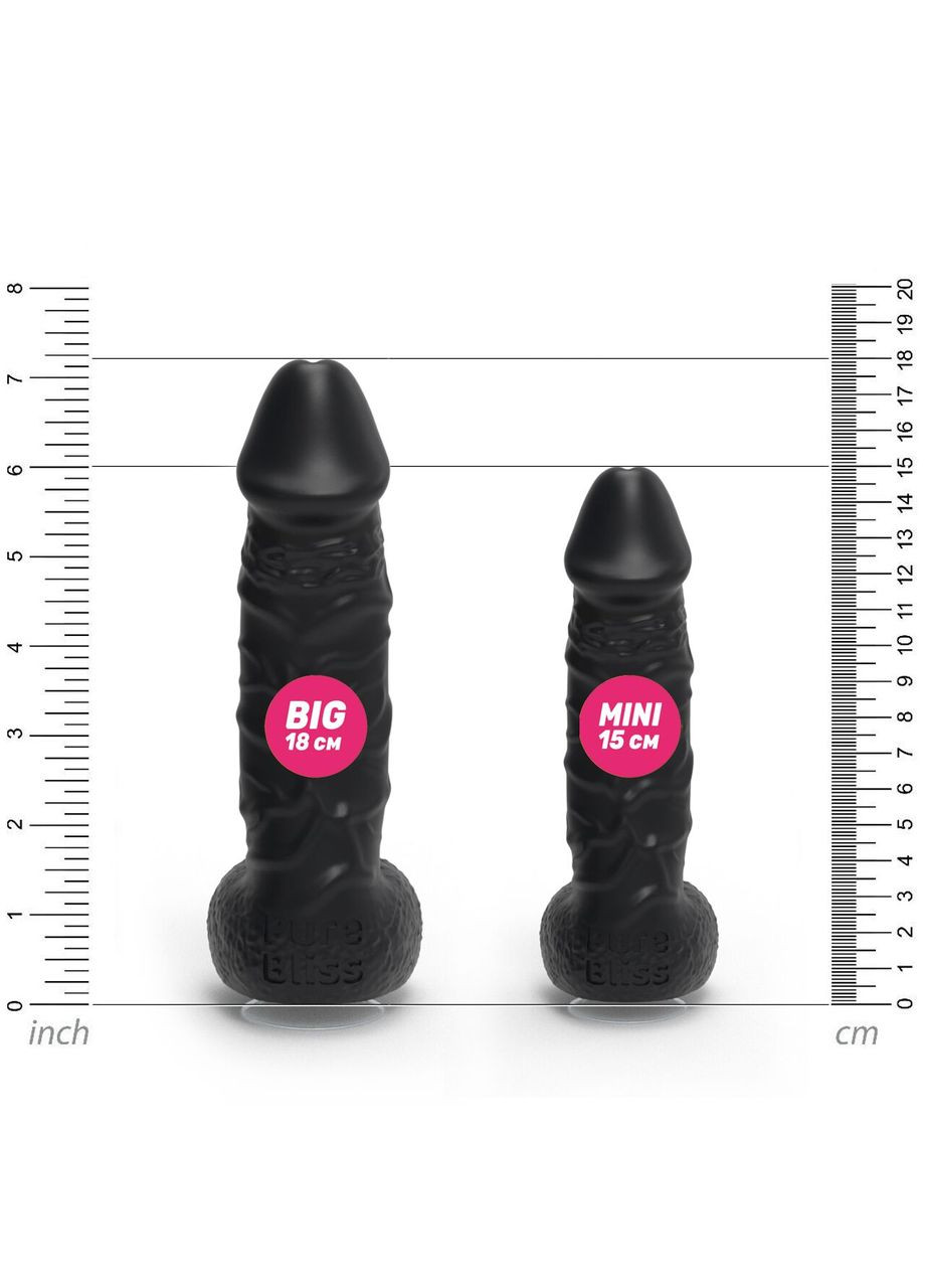 Крафтове милочлен із присоскою Pure Bliss BIG Black, натуральне Чистый Кайф (297865821)