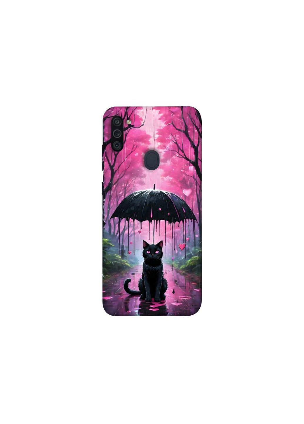 Чехол на Samsung Galaxy M11 Black cat Frontalka (365837412)