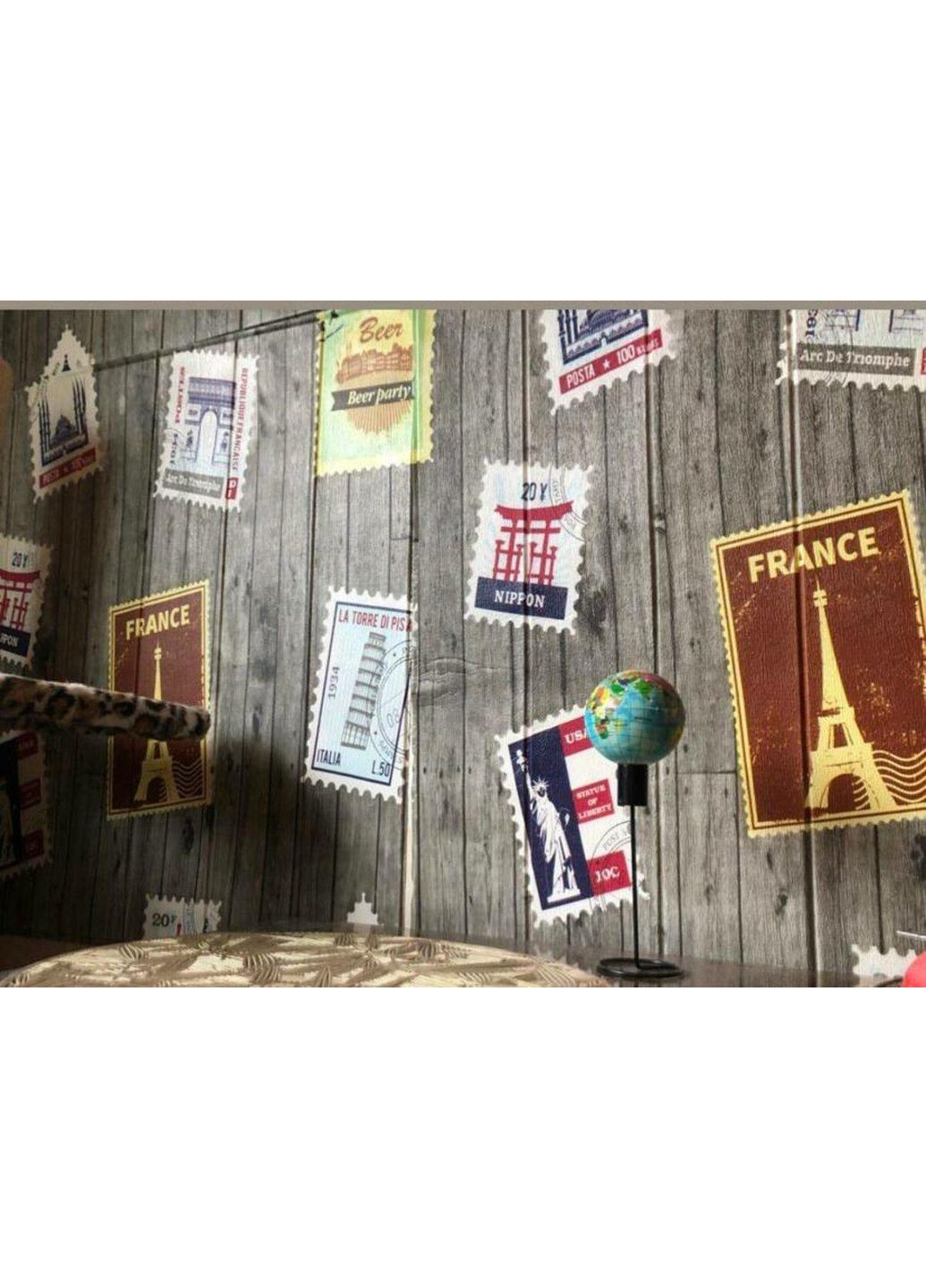 Самоклеюча 3D панель 700х700х4мм Поштові марки love-shopping Sticker Wall (354657559)