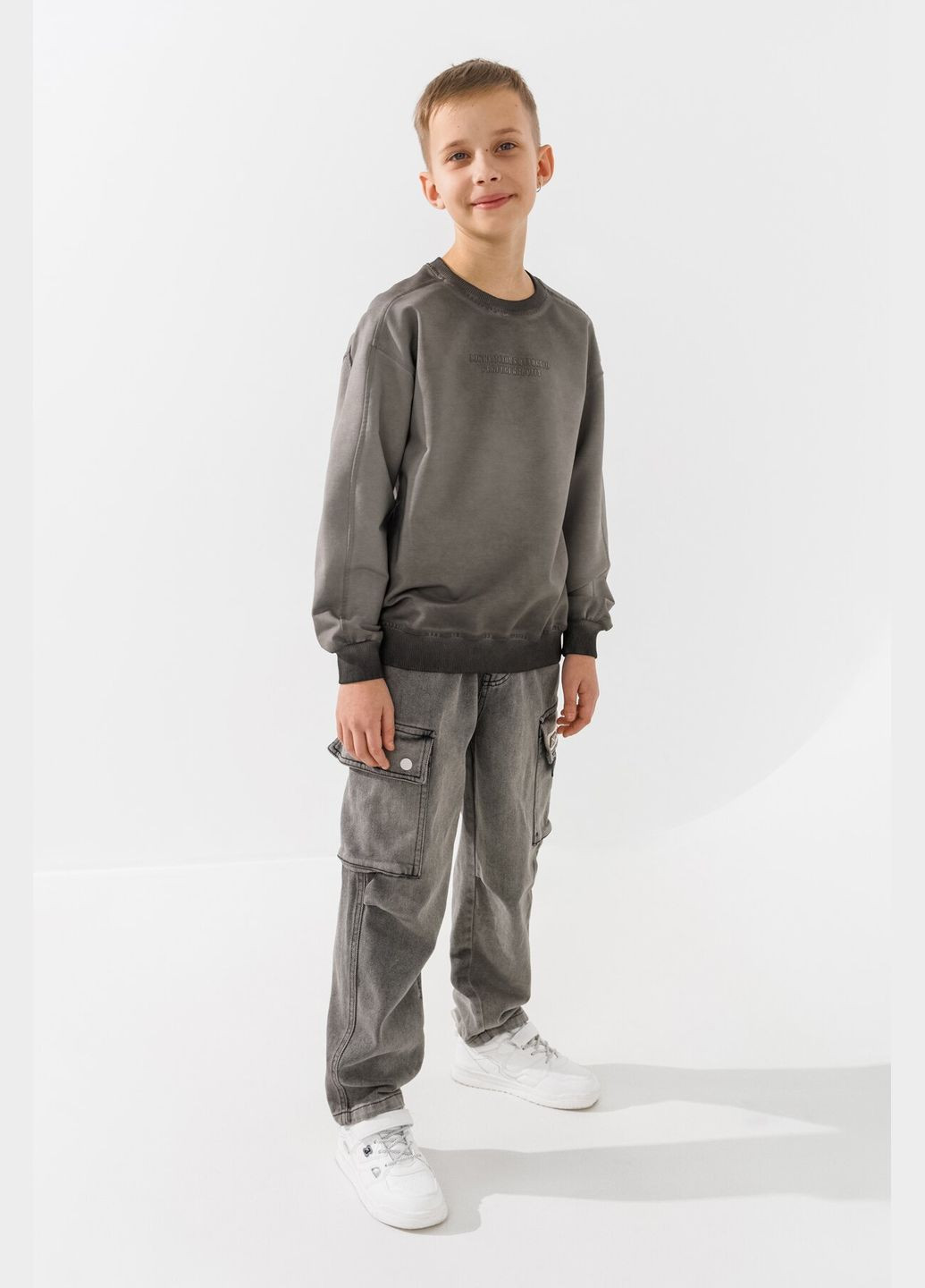 Leyz свитшот с принтом для мальчика 10066 146 см shop (2000990915771) синий повседневный