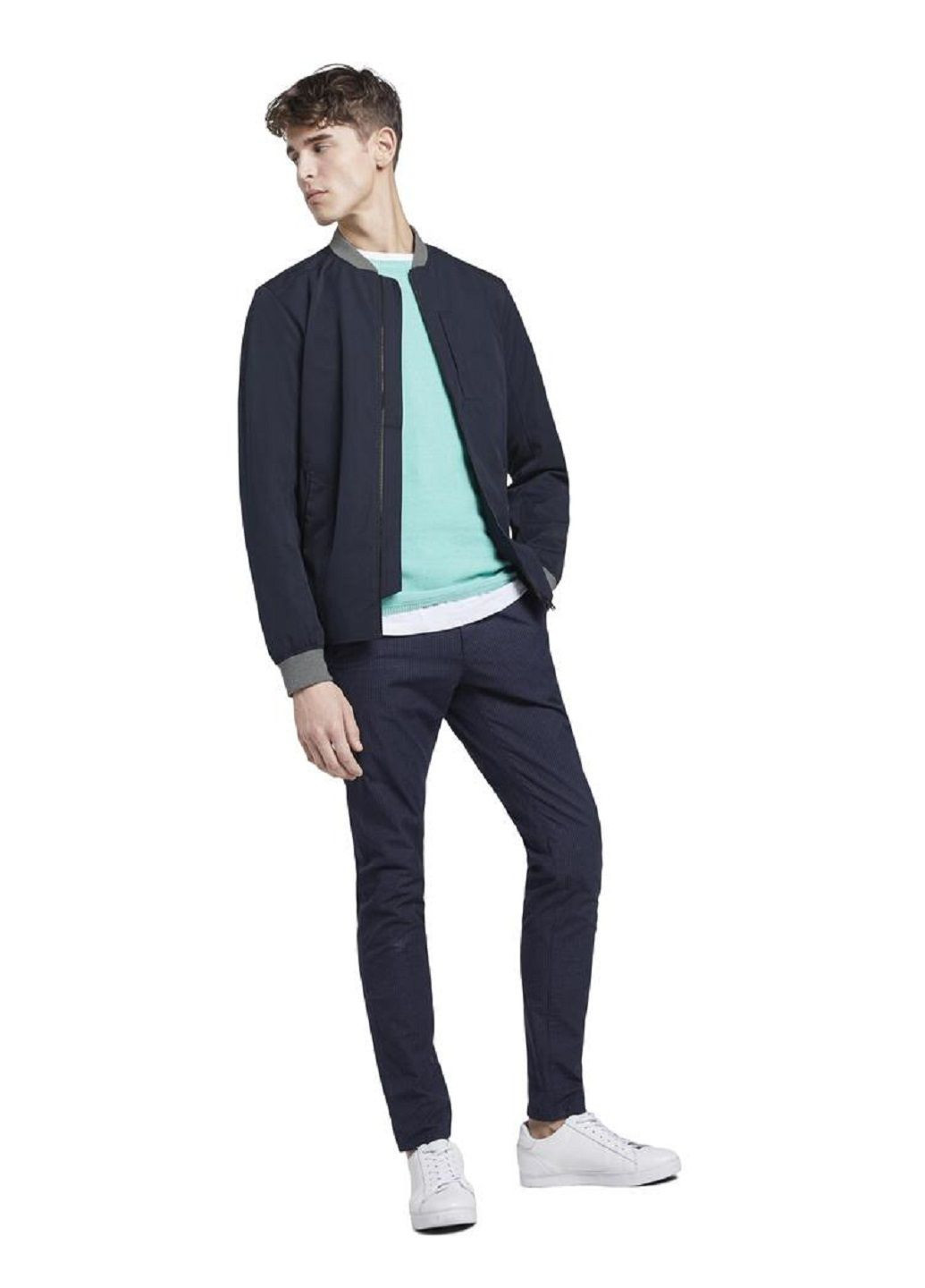 Темно-синя демісезонна вітровка Tom Tailor