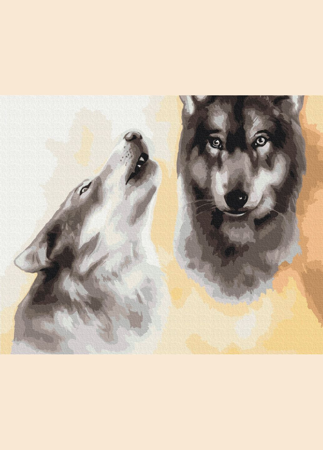 Картина за номерами "Вовки-охоронці" 40х50 см Brushme (363986353)