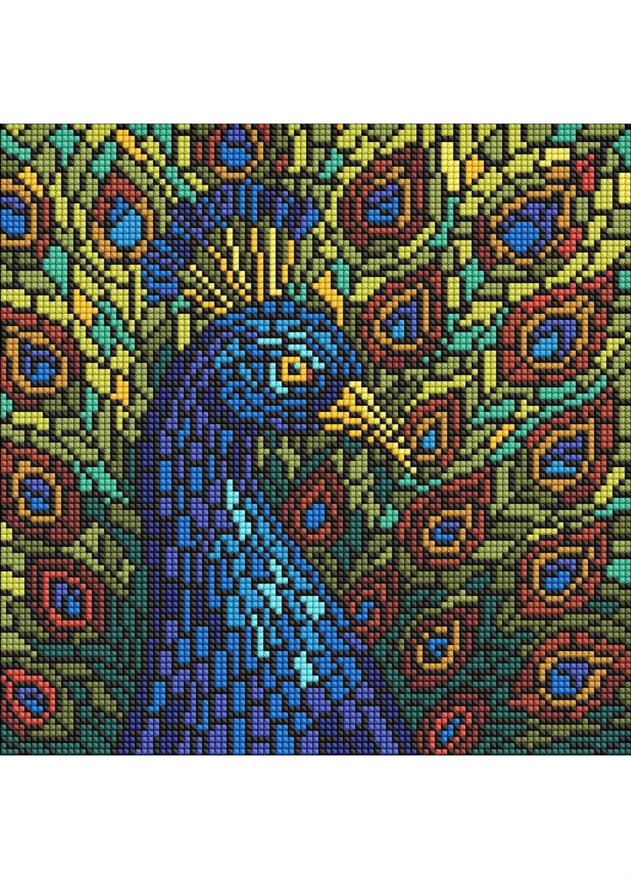 Алмазная мозаика "Идейка" /AMO8323/ "Витраж. Павлин" 30*30см Ідейка (393556083)