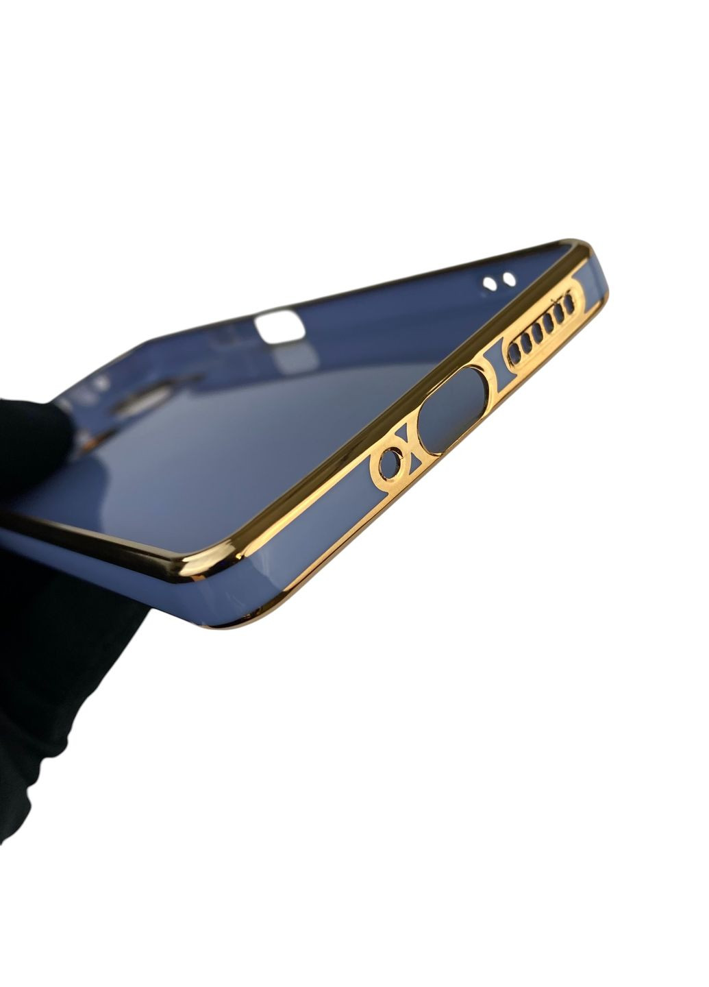 Чехол для Redmi Note 13 5G с кольцом MagSafe с золотой окантовкой на редми нот 13 синий gs1 Xiaomi (366230380)