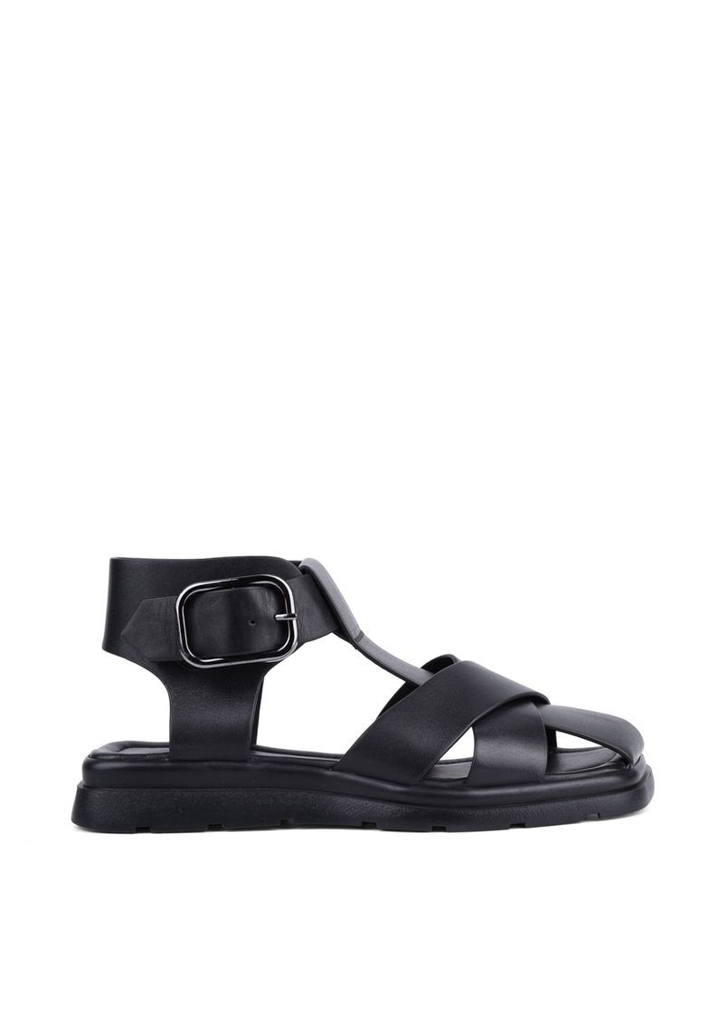 Черные женские сандалии 3625 черная кожа. Attizzare