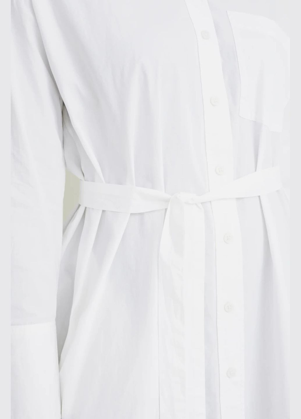Белое кэжуал платье-рубашка C&A однотонное