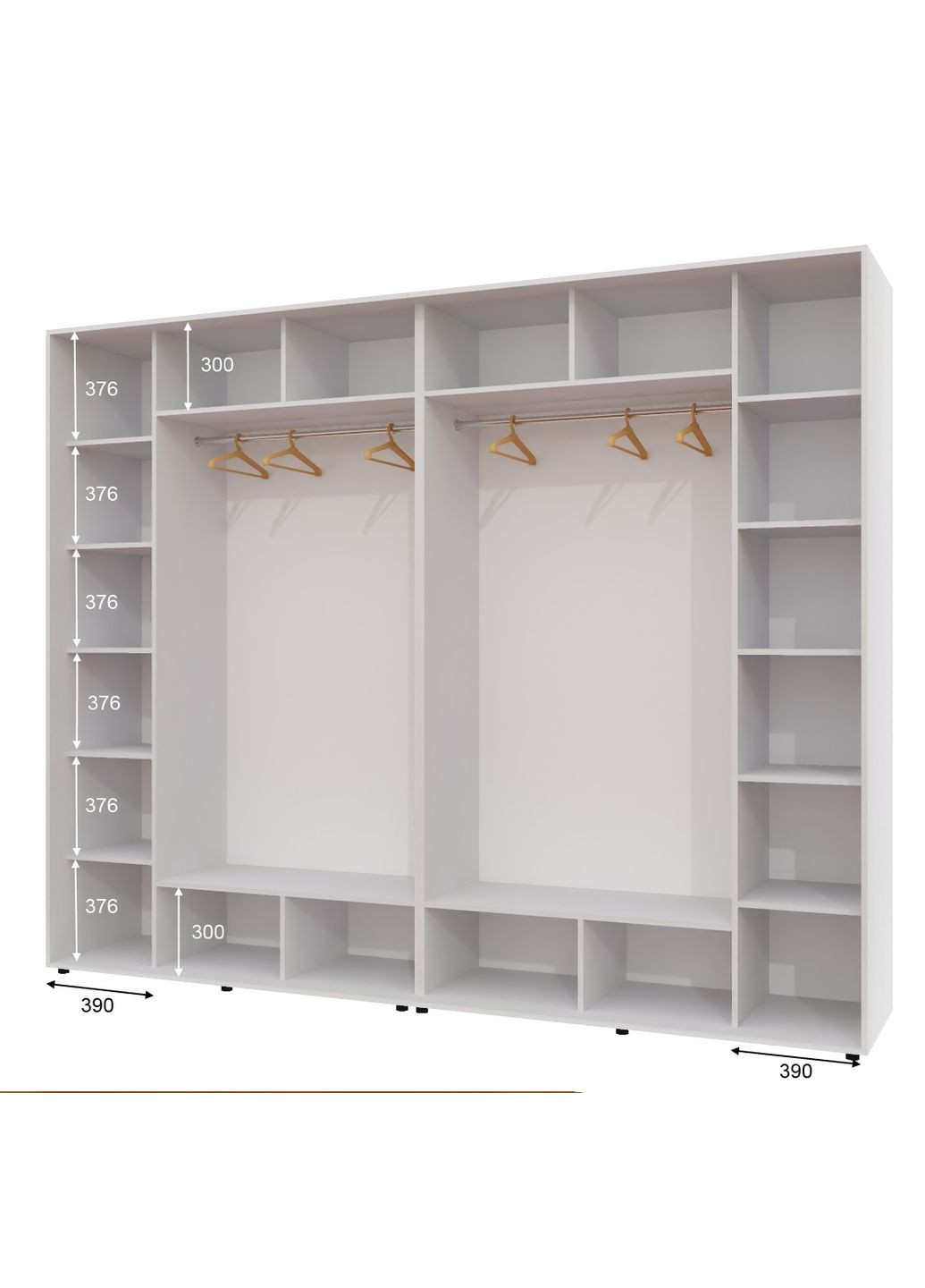 Шафа-купе чотиридверна 290*60*250 Білий 2 ДСП/2 Дзеркала з піскострумним малюнком Алекса (360460765)