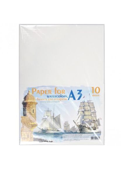 Папір для акварелі А3 10 аркушів, 200г / м² Офорт (322504101)