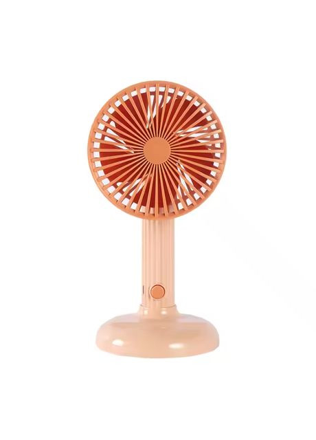Мини-вентилятор с подставкой FY061, ручной вентилятор Mini Fan с аккумулятором 3 режимами от Micro USB розовый Led (333034957)