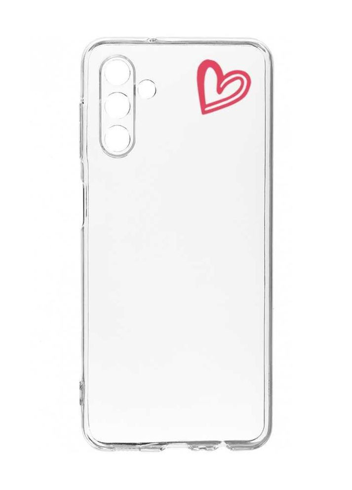 Прозорий чохол на Samsung Galaxy A35 5G (A356):: Сердечко червоне (принт 46) CASE CONTROL (360679684)