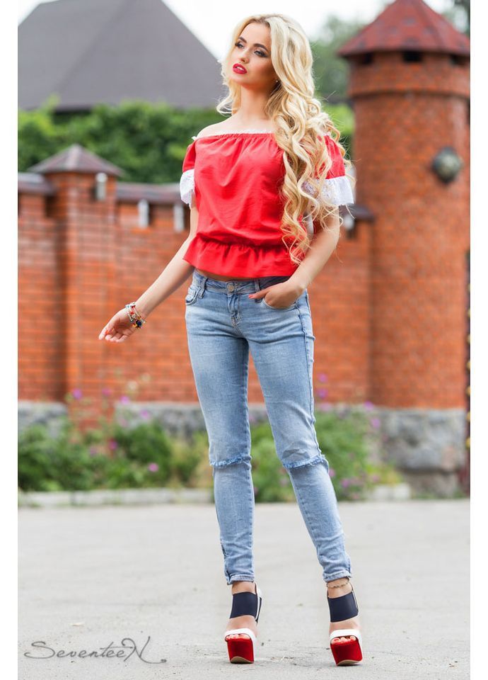 Червона блуза 658.1813+а Seventeen