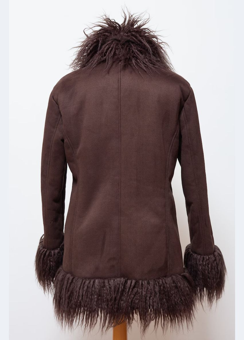 Коричневая демисезонная куртка из искусственной замши Stradivarius