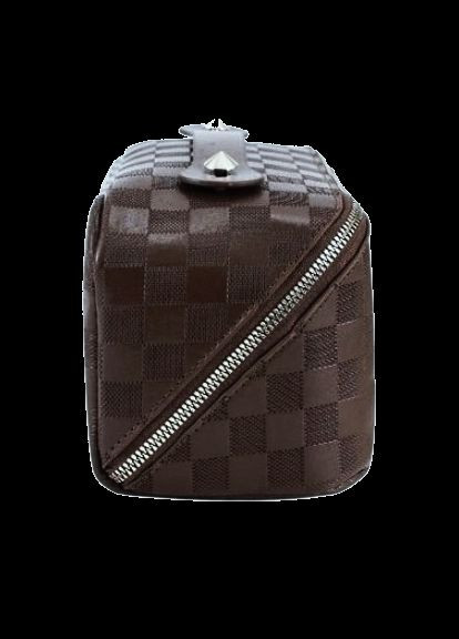 Жіноча косметичка із еко шкіри Темно-коричнева Edibazzar (329294932)