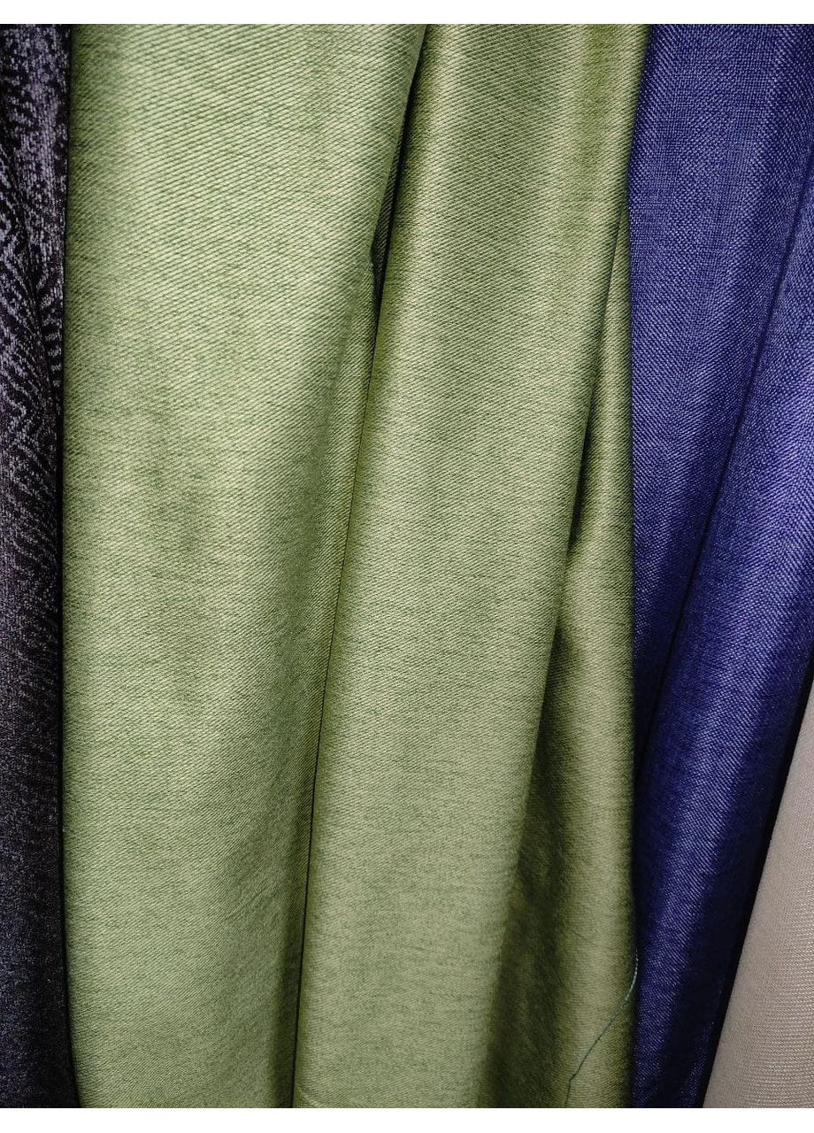 Комплект Штор Лен Облегченный зеленый 150х270 No Brand (353829179)