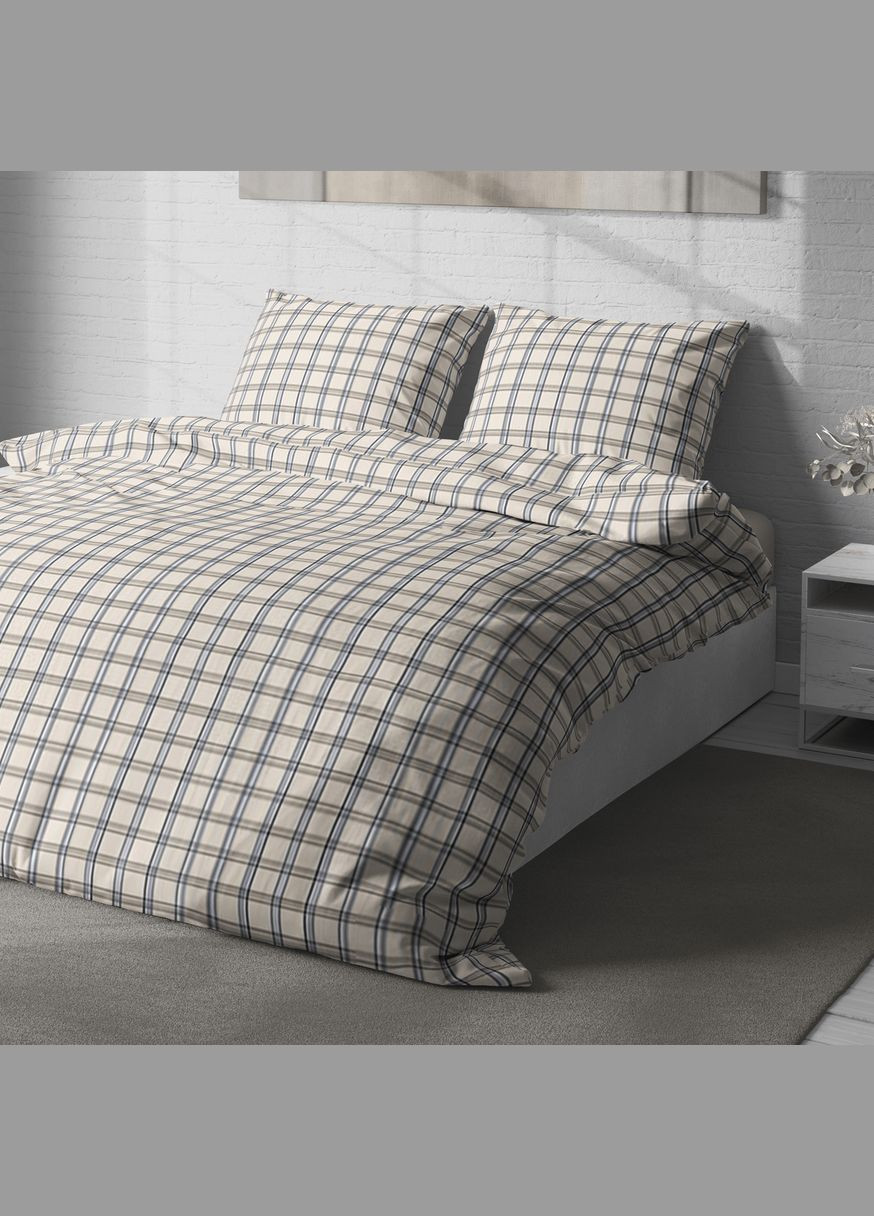 Постільна білизна " ", Полісатин, Бежевий, Євро P-0165 Lelit (316632489)