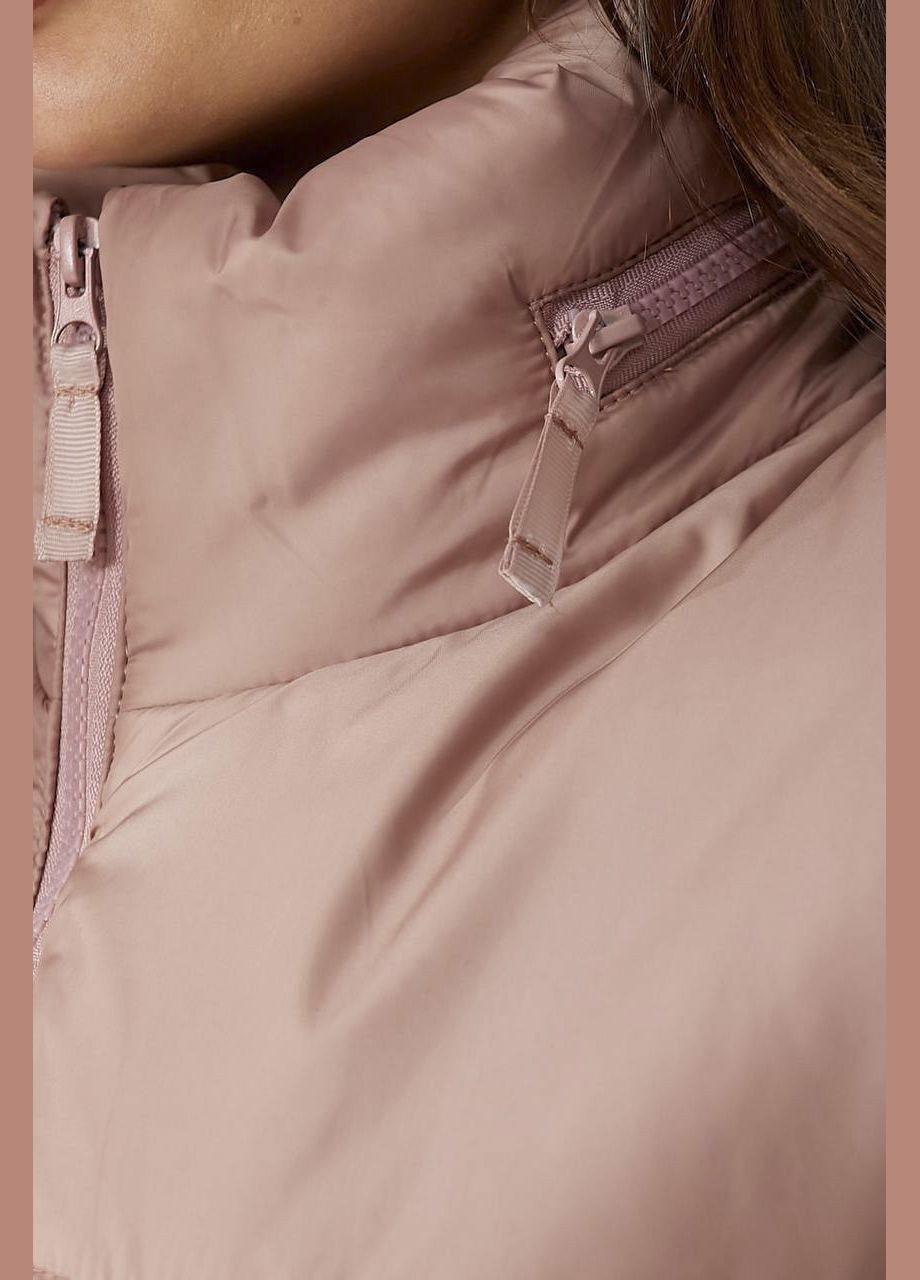 Пудрова демісезонна куртка жіноча демісезонна пудрового кольору Let's Shop