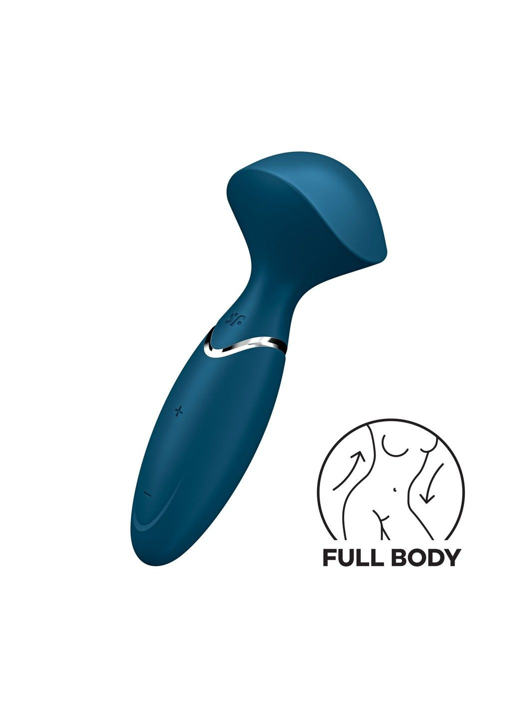 Вибромассажер Mini Wand er Blue компактный вибратор для точечной стимуляции Satisfyer (298349727)