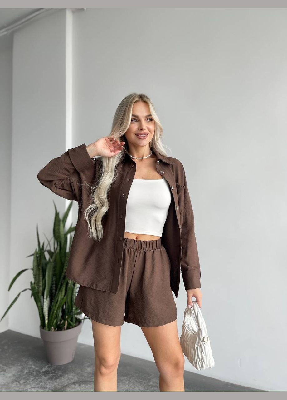 Стильний легкий та затишний костюм з льону бохо Vakko (333455706)