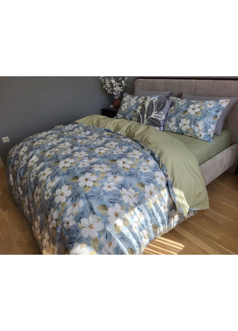 Постельное белье с резинкой Муза, ранфорс Двухспальный размер, наволочки 70/70 No Brand (364219928)