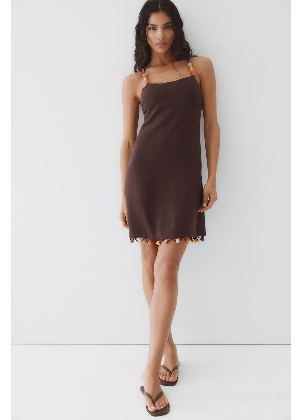 Коричневое платье H&M