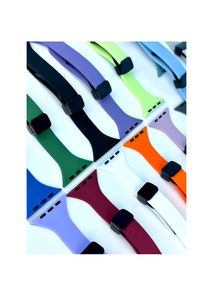 Силиконовый ремешок Thin Soft Narrow Magnetic Clasp для Apple Watch 42/44/45/49mm Mint Green No Brand (363834703)