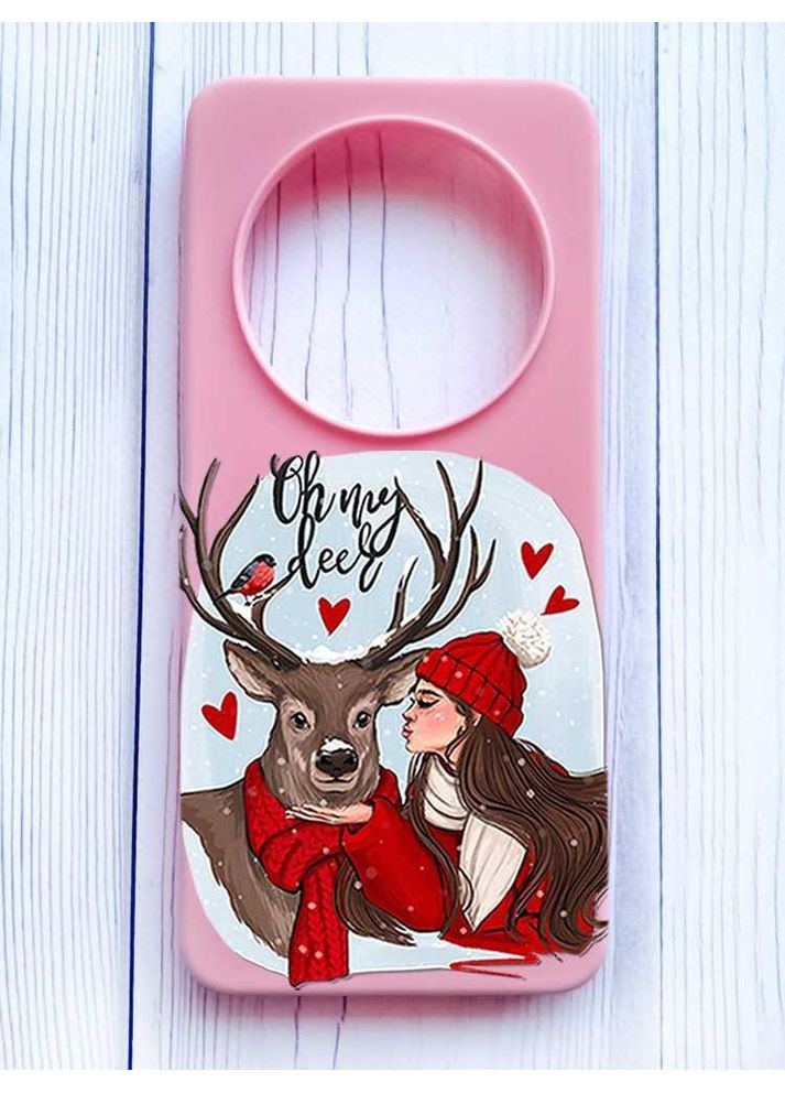 Матовый чехол на Xiaomi Redmi 14C/Poco C75 Девушка и олень (принт 190) Creative (362968240)