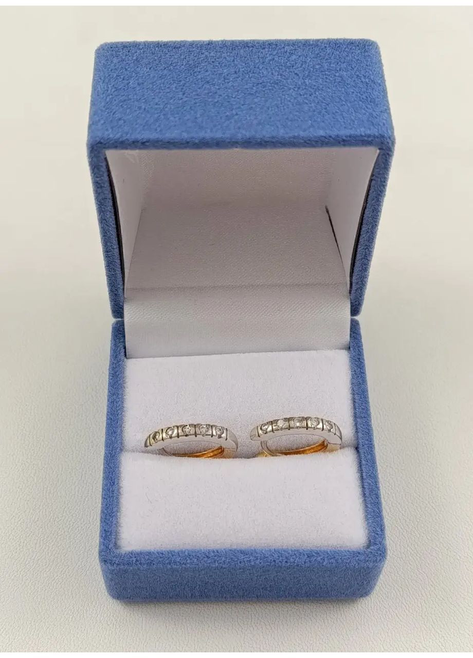 Золотые серьги с цирконием 1СБЖф Shatlen Сережки (369149672)