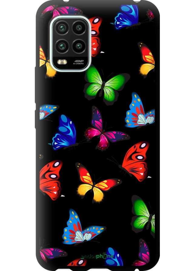 Чехол на Xiaomi Mi 10 Lite Красочные мотыльки "4761b-1924-70447" Endorphone (370376764)