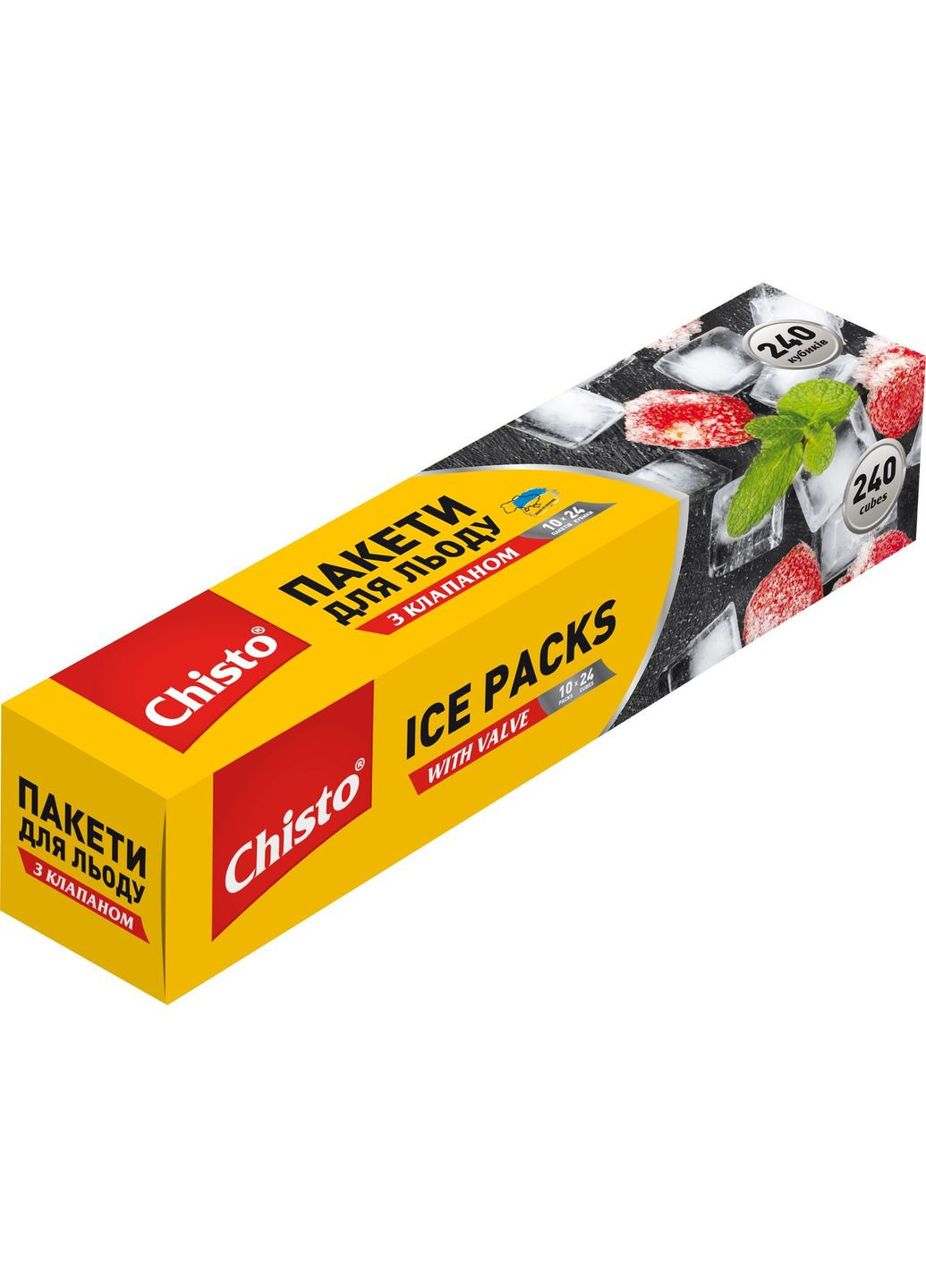 Пакеты для льда с клапаном, 240 кубиков, 10 шт. Chisto 414.1024 (331860168)