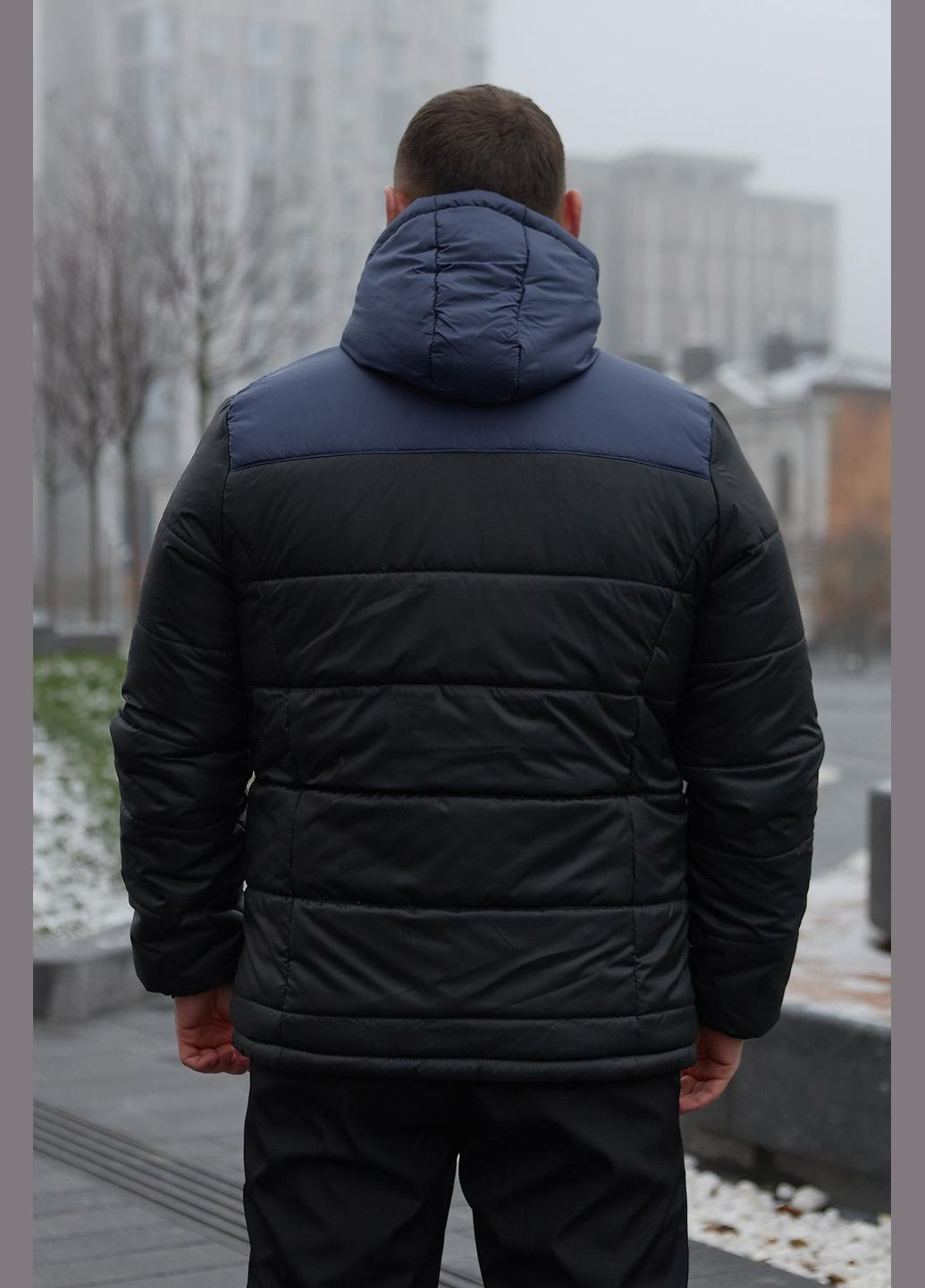 Черная демисезонная куртка зимняя до -20 съемный капюшон плащевка сupe с водоотталкивающей пропиткой No Brand