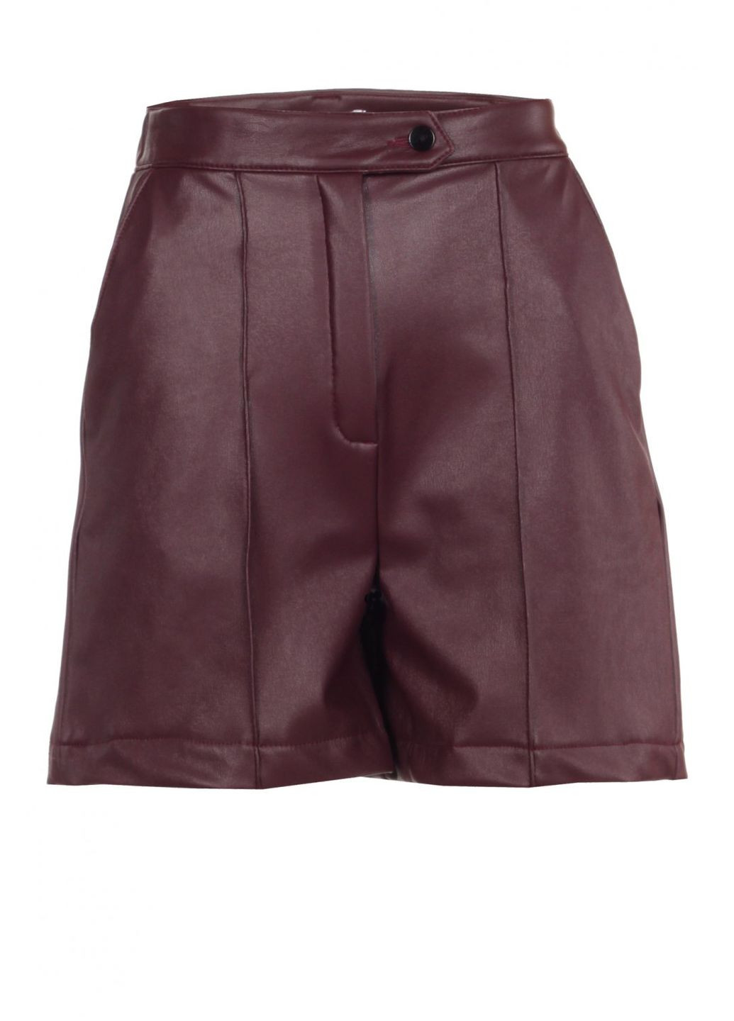 Женские бордовые шорты из экокожи (ll237180058) LadyLike (371191318)