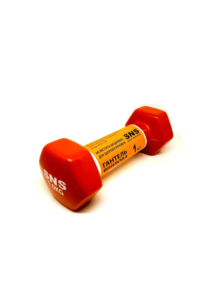 Гантель виниловый 1 кг красный () SNS (316141379)