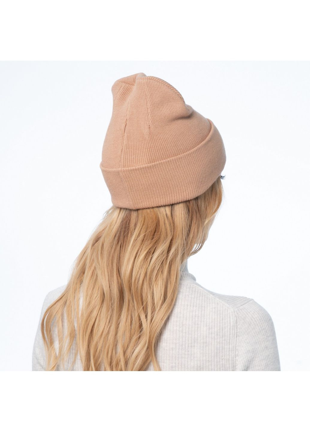 Шапка біні жіноча віскоза бежева CHERIL LuckyLOOK 968-722 (322789620)