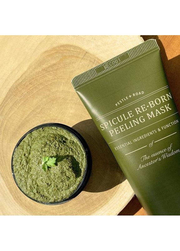 Очищающая пилинг-маска со спикулами зелёным чаем и полынью Spicule Re-Born Peeling Mask 120 г Pestlo (346493165)