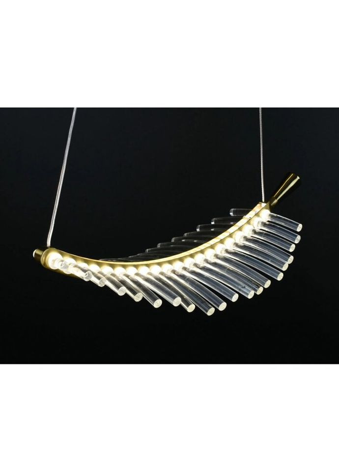 Люстра светодиодная подвесная LED светильник для квартиры на потолок лэд 26544 Латунь 30-110х20х38 см. Sunnysky (335975193)