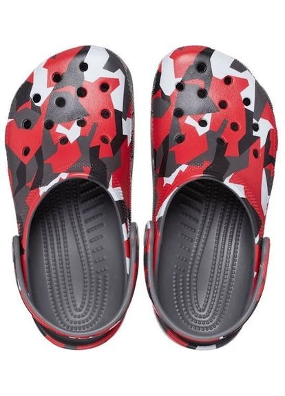 Цветные сабо подростковые classic geo camo clog k sgy/mlti 211171-0ie-slate grey/multi 211171-0ie-slate grey/mul Crocs