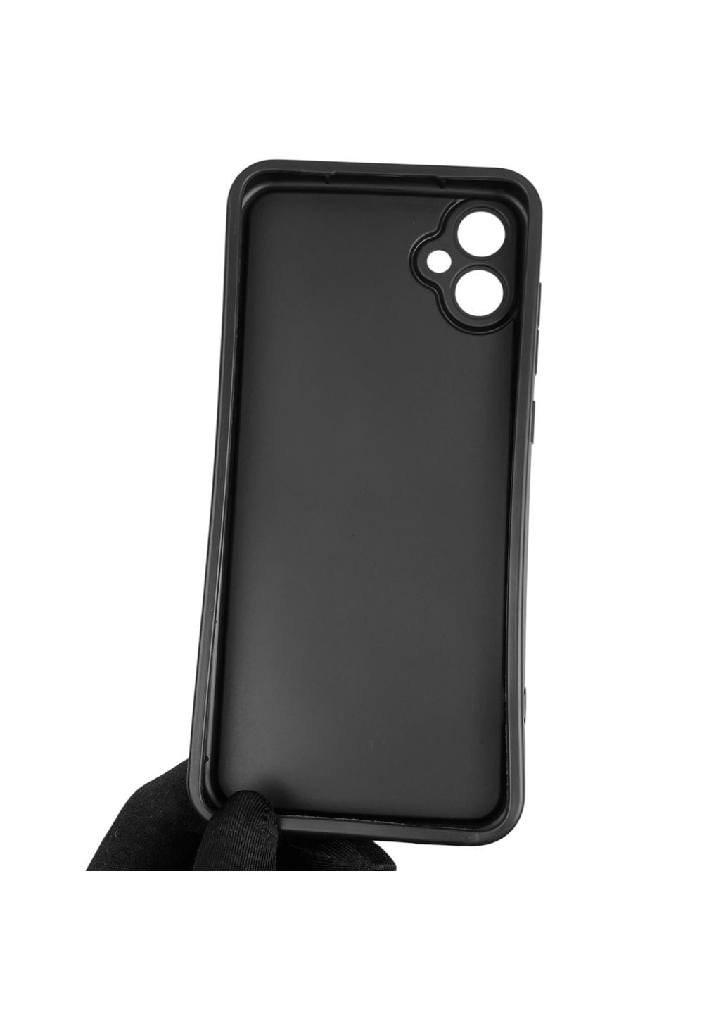 Чехол силиконовый Soft Touch для Galaxy A05 (SM-A055) черный (Полная защита камеры) Samsung (366388318)