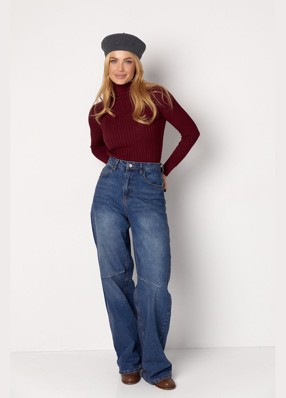 Жіночі джинси Skater з високою посадкою - синій колір, S (sku_02365) No Brand - (315734039)