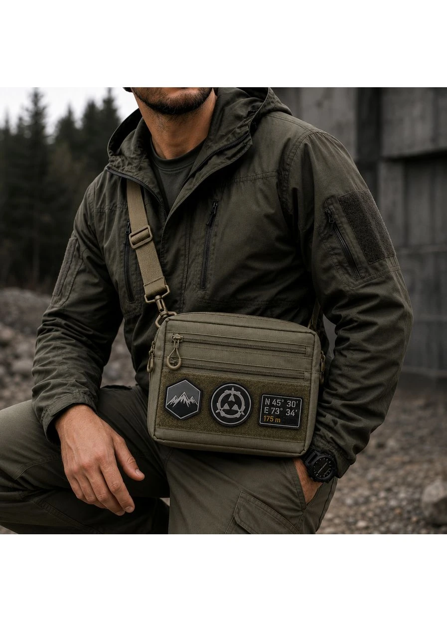 Мужская тактическая сумка EDC Cordura 600D, сумка для патчей 25×20×5,5 см хаки No Brand (401073180)