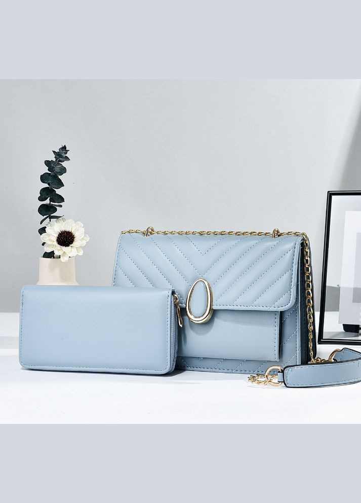 Набір жіноча міні сумочка клатч з гаманцем на блискавці з чорний еко-шкіри (sku_1647) No Brand (330576652)