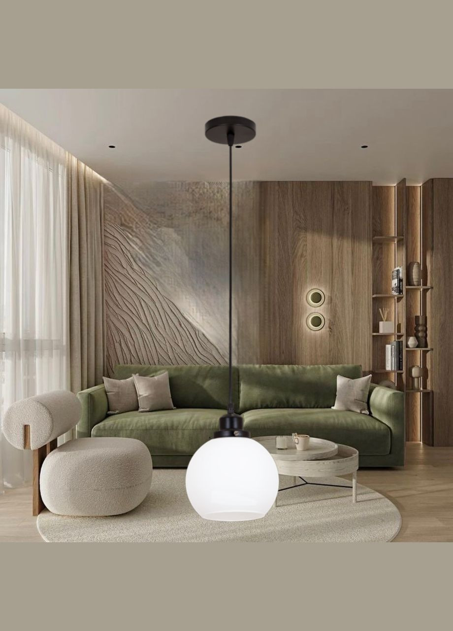 Підвіс у стилі модерн 20 см "Minimal Sphere" (916-10F-1 BK+WH) No Brand (370069658)