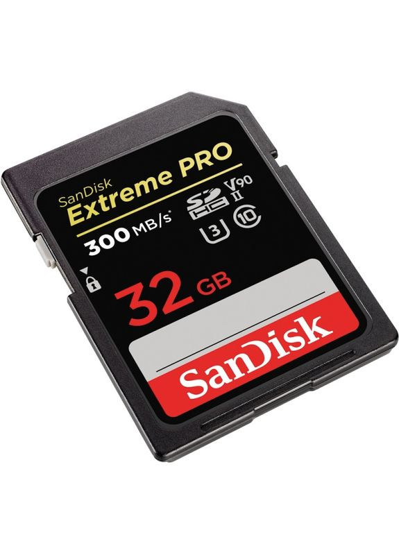 Картка пам'яті SDHC Extreme Pro 32 Gb class 10 UHSII U3 V90 (300 Mb/s) SanDisk (276714135)