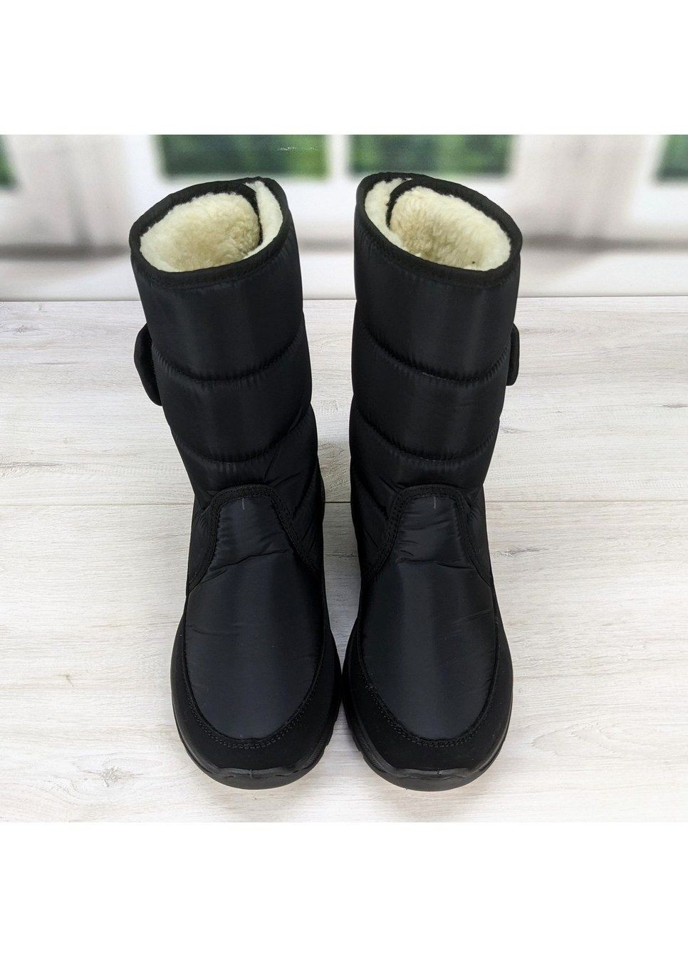 Черные повседневные зимние сапоги мужские зимние Progress