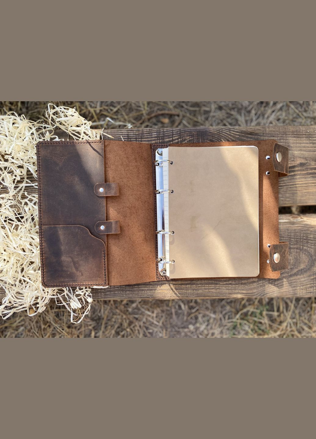 Блокнот із змінним блоком з натуральної шкіри А5 No Brand (346871773)