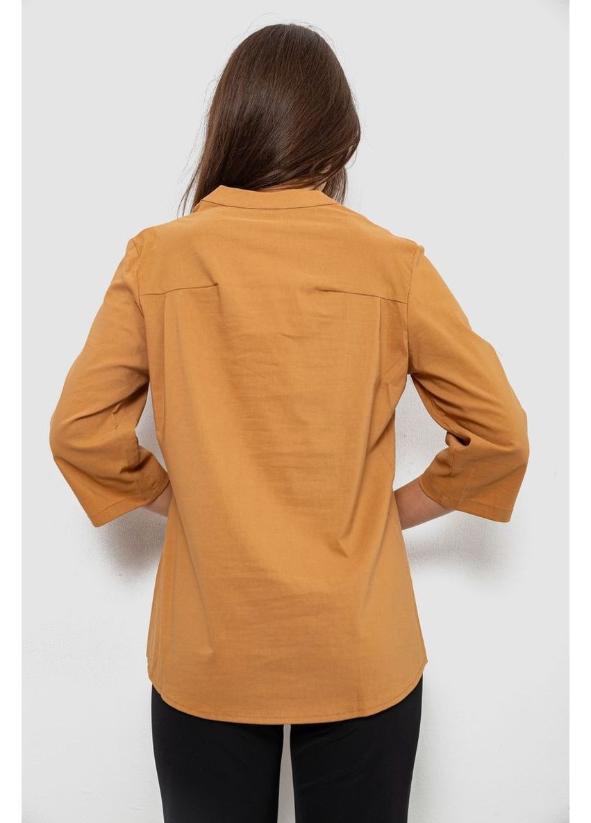 Коричневая блуза однотонная Ager 230R96