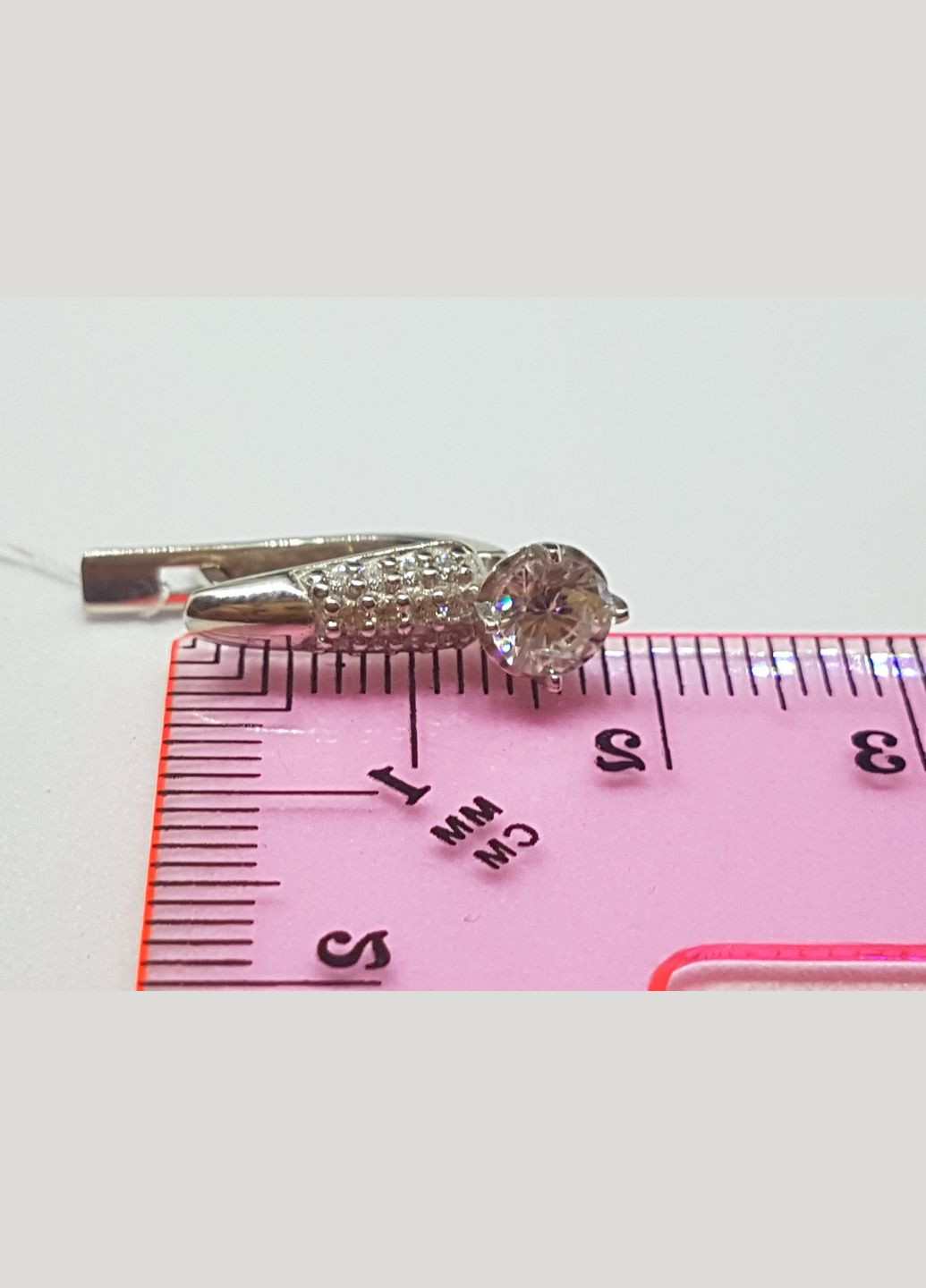 Срібні сережки з фіанітами. 25014р Лазурит (292735740)