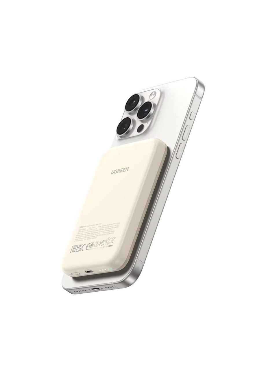 Магнітний Magsafe Павербанк PB560 5000 mAh 15 Вт з бездротовою магнітною зарядкою для iPhone Ugreen (349824327)