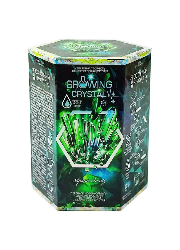 Ігровий набір для вирощування кристалів GRK-01 GROWING CRYSTAL Апатит Danko Toys (336037195)