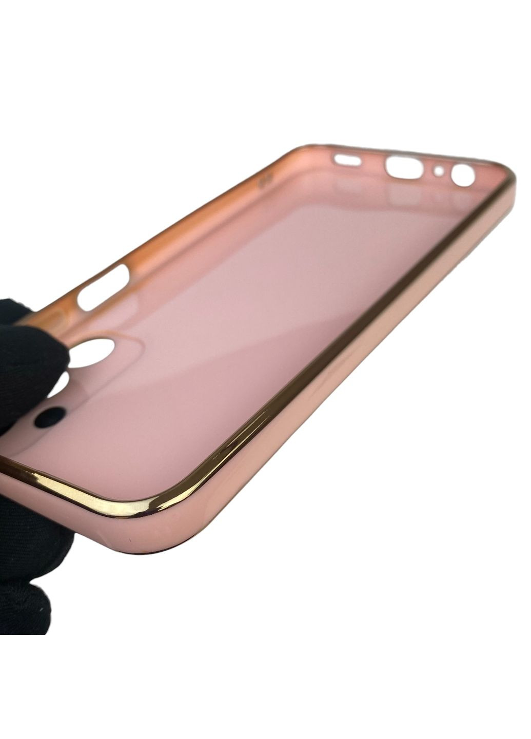 Чехол для Galaxy A15 SM-A155M с кольцом MagSafe с золотой окантовкой на самсунг а15 пудровый gs1 Samsung (366230843)