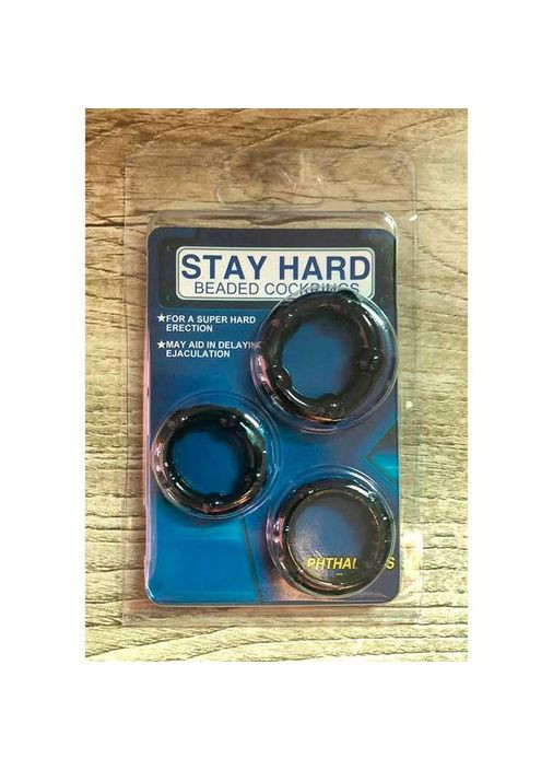 Набір ерекційних кілець 3 шт. чорного кольору продовжує статевий акт для жінок і чоловіків China (360604444)